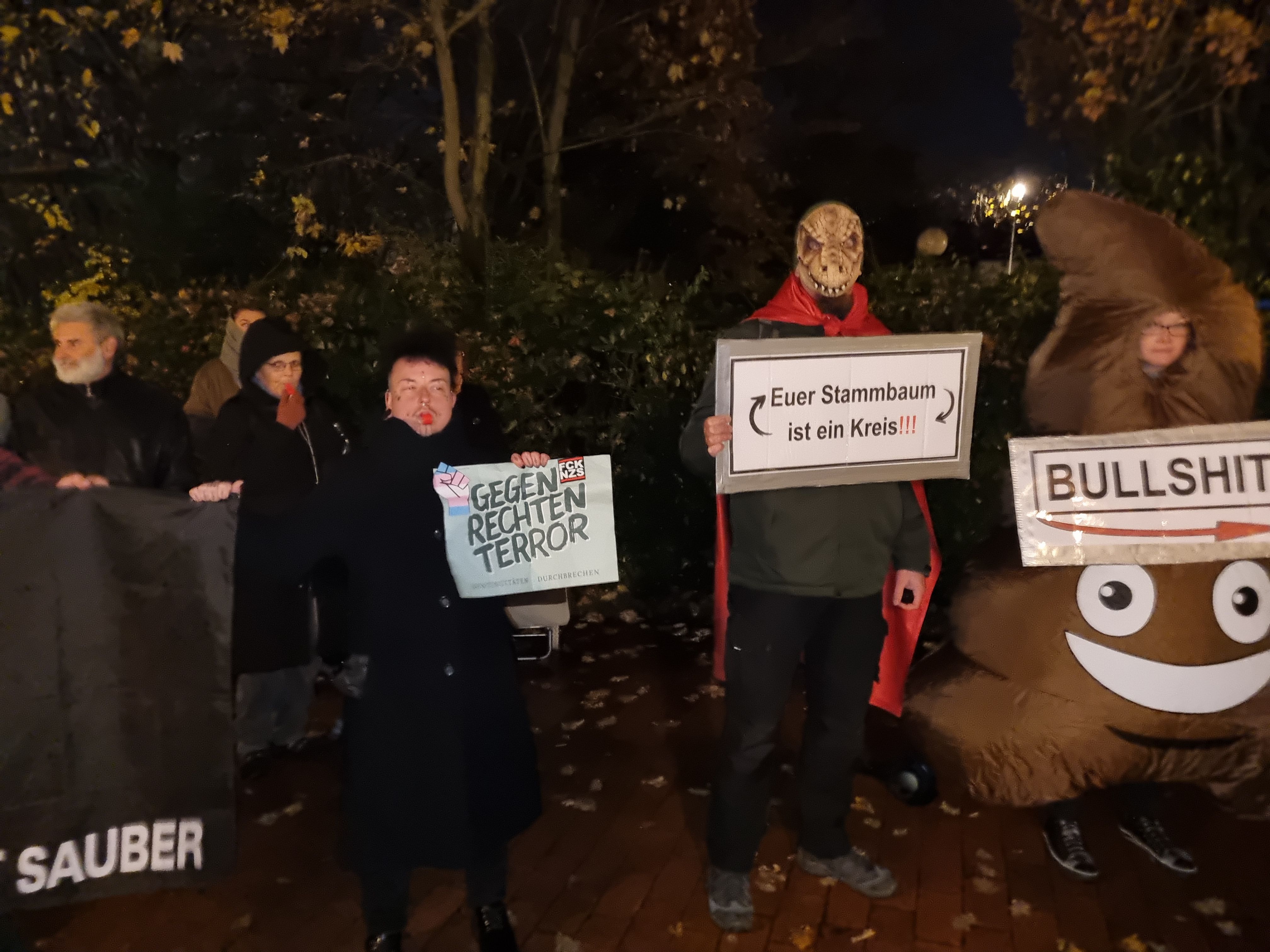 Protest gegen den Bürgerdialog der AfD in Gladbeck