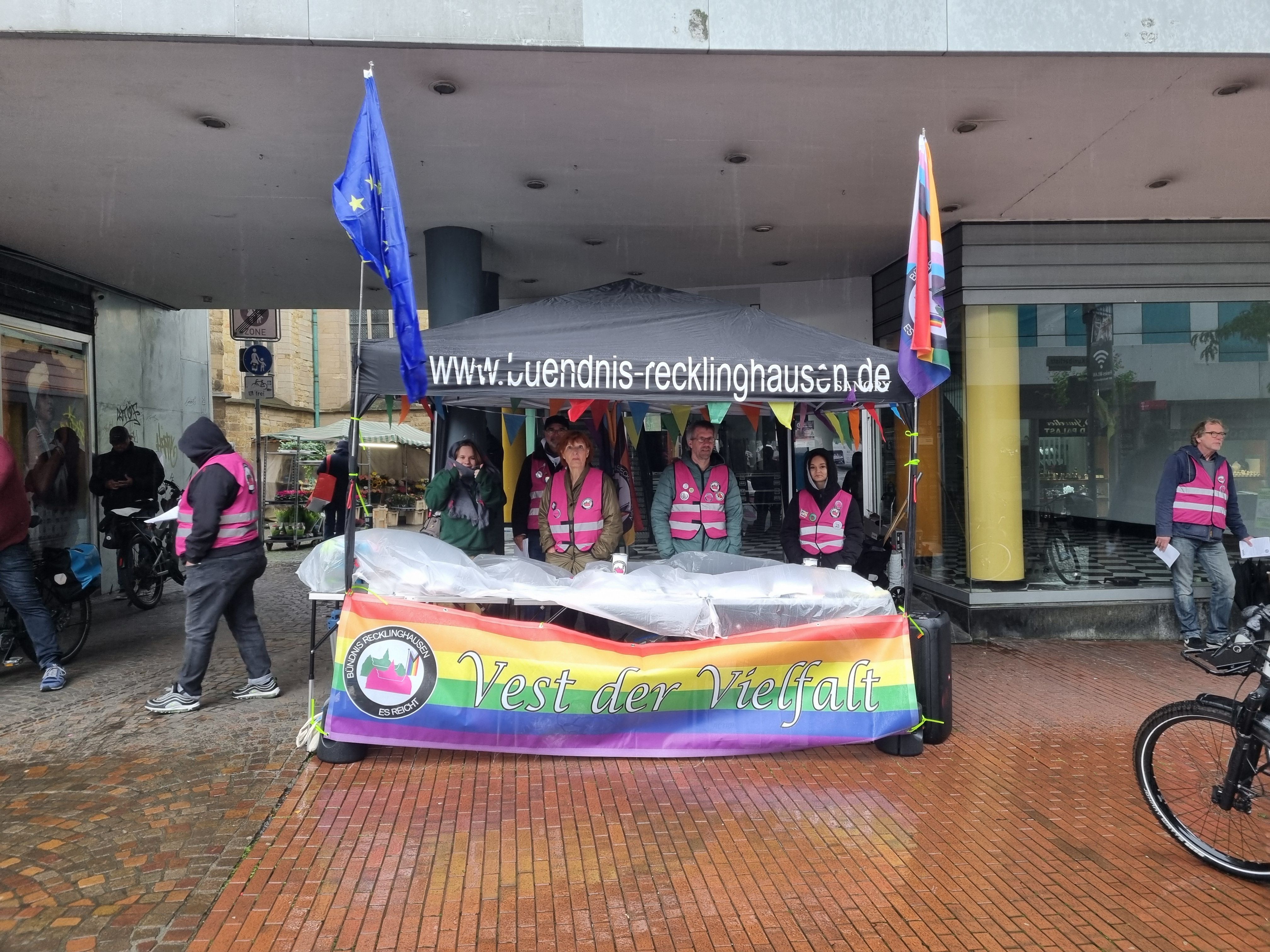 Infostand am Altstadtmarktplatz in Recklinghausen