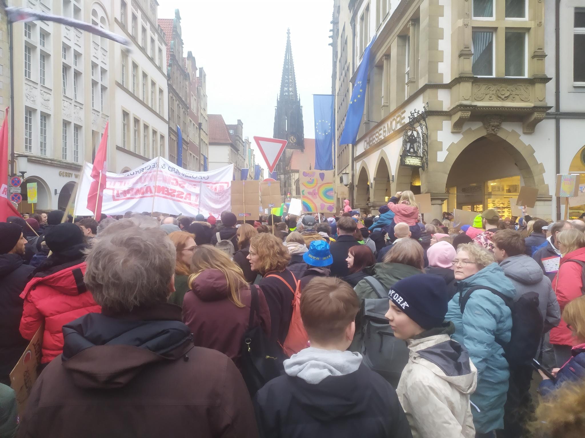 Protest gegen den Neujahrsempfang in Münster